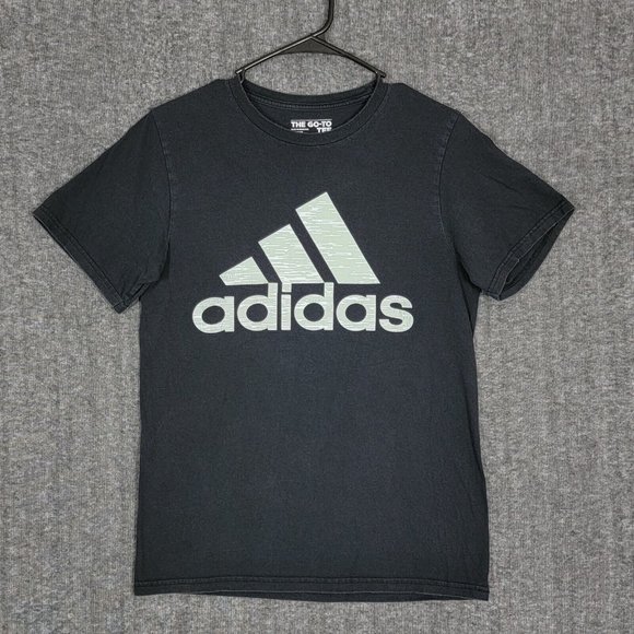 Adidas T-Shirt Mens Small Black Amplifier Logo Camo Short Sleeve The Go To Tee - Picture 1 of 9
